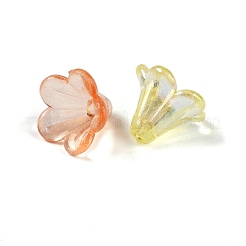 メッキABアクリルビーズキャップ  花/葉  ミックスカラー  13x13.5x10mm  穴：2mm  約1666個/500g&nbsp;OACR-B025-02A