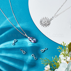スターリングシルバーペンダント6個925個  アイスピック＆ピンチベイル  スタンプ925個付き  銀  13.5x9x6mm  穴：4x3mm  ピン：0.5mm&nbsp;STER-BBC0006-36B