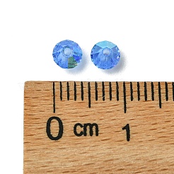 プレシオサ®クリスタルビーズ  チェコクリスタル  双円錐形(451 69 302 ロンデル)  30050 200 サファイア AB  4mm  穴：0.8mm&nbsp;Y-PRC-BA4-30050-200