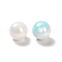不透明なアクリルビーズ  グラデーションカラフル  ラウンド  ミックスカラー  8mm  穴：1.8mm  約2083個/500g&nbsp;OACR-Z016-01A-M