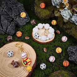 DIYジュエリー作りパーツキット  樹脂ラインストーンビーズと手作りポリマー粘土ラインストーンビーズを含む  ミックスカラー  15~20x10.5~20mm  穴：1.5~3mm  3個/スタイル&nbsp;DIY-SC0028-60