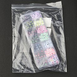 280 個 14 スタイル不透明な白のアクリルヨーロピアンビーズ  大穴ビーズ  ハートを持つキューブ  ミックスカラー  7x7x7mm  穴：4mm  20個/スタイル&nbsp;MACR-YW0002-45