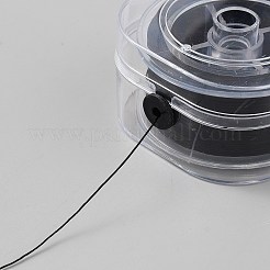 90mの平らな弾性クリスタルストリング  ブラック  0.8mm  約98.43ヤード（90m）/ pc&nbsp;EW-WH0025-001E