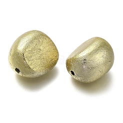 UVメッキ CCB プラスチックビーズ  テクスチャー  オーバル  シャンパンゴールド  24x22x17.5mm  穴：2mm&nbsp;CCB-D008-03G