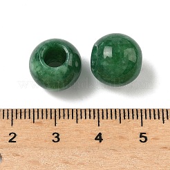 染め天然マレーシアジェイドのビーズ  大穴ビーズ  ロンデル  12x10mm  穴：5mm&nbsp;G-T092-12mm-12A