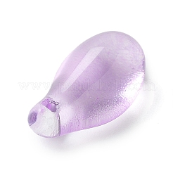 ガラスチャーム  ジューシーな  ティアドロップ  ライラック  14.5x7.5x5mm  穴：1.2mm&nbsp;GLAA-A011-01D