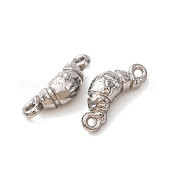 304ステンレススチールコネクタチャーム  クロワッサンリンク  ステンレス鋼色  12.5x5x4mm  穴：1mm&nbsp;STAS-N124-50P