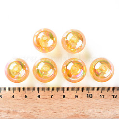 透明なアクリルビーズ  ABカラーメッキ  ラウンド  ゴールド  20x19mm  穴：3mm  約111個/500g&nbsp;MACR-S370-B20-719