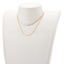 真鍮製アズキチェーンネックレス作り  カニカン付き  18KGP本金メッキ  15.74インチ（40cm）&nbsp;NJEW-JN03384