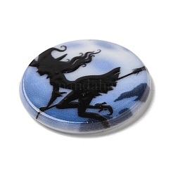 ハロウィンシリーズ アクリル カボション  ブラック  魔女  25x3mm&nbsp;OACR-M012-13