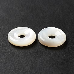 ナチュラルホワイトシェルビーズ  ドーナツ/円盤  ホワイト  12x3mm  穴：3mm&nbsp;SHEL-G014-11C