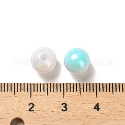 不透明なアクリルビーズ  グラデーションカラフル  ラウンド  ミックスカラー  8mm  穴：1.8mm  約2083個/500g&nbsp;OACR-Z016-01A-M