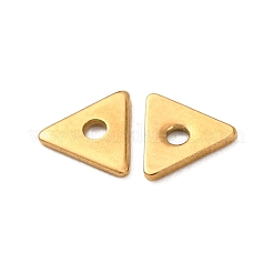 304ステンレス鋼製幾何学模様スペーサービーズ  ゴールドカラー  三角形  6x7x0.8mm  穴：1.4mm&nbsp;STAS-F362-04C-G02