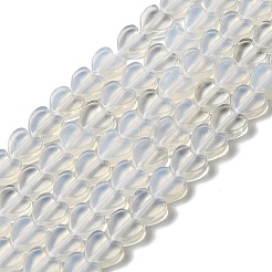オパールビーズ連売り  ハート  6x6x2mm  穴：0.7mm  約65~72個/連  13.39''（34cm）〜15.35''（39cm）&nbsp;G-A272-A01-17