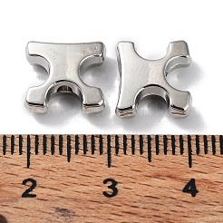 めっき合金ビーズラック  幾何学的な  プラチナ  9.5x10x4mm  穴：1.6mm&nbsp;PALLOY-Q458-21P