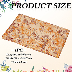 花柄のポリエステル生地  服装アクセサリー  砂茶色  760x0.4mm  1m / pc&nbsp;DIY-WH0504-904D