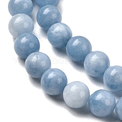 天然染め白翡翠ビーズ連売り  ラウンド  空色  8.5mm  穴：0.8mm  約45~46個/連  14.69''~15.04''（37.3~38.2センチメートル）&nbsp;G-M402-C03-27