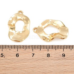 304ステンレスペンダント  不規則な楕円形のチャーム  ラックめっき  長持ちメッキ  ゴールドカラー  24x15x2.5mm  穴：2mm&nbsp;SA-CBA76DA-07G