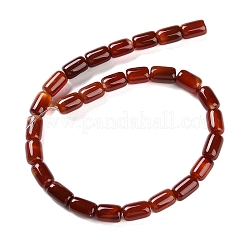 天然石赤瑪瑙ビーズ連売り  染め＆加熱  コラム  14.5~15x9.5~10mm  穴：1.8mm  約27個/連  15.75''（40センチメートル）&nbsp;G-NH0019-A03-03