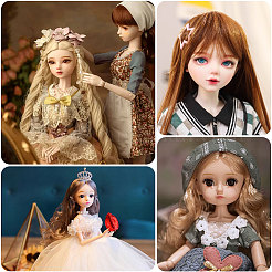 4個 4色 PPドール用ウィッグヘア  DIYの女の子のためのbjdメイキングアクセサリー  ミックスカラー  1000x240~250x0.5mm  1pc /カラー&nbsp;AJEW-GL0002-36