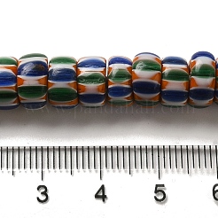 手作りのネパールランプワークビーズ  ロンデル  ブルー  9~12x4~7mm  穴：1.2~4mm  約105~118個/連  25.59~26.38インチ（65~67cm）&nbsp;LAMP-B023-06B-03
