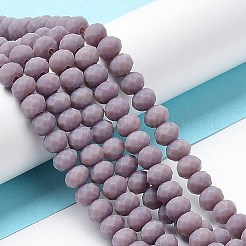 ガラスビーズ連売り  多面カット  艶消し  ロンデル  アザミ  2.9~3.3mm  穴：1mm  約135~140個/連  32~34cm&nbsp;EGLA-A034-P2mm-MD11