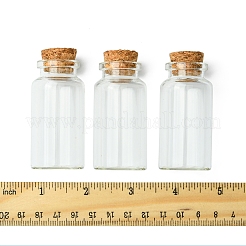 18 個のガラス瓶  コルクプラグ付き  ウィッシングボトル  コラム  透明  3x6cm  容量：25ml（0.85fl.oz）&nbsp;CON-FS0001-14B