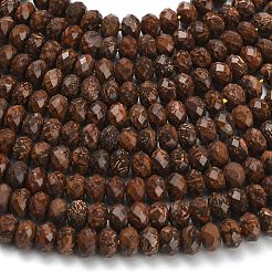 天然碧玉ビーズ連売り  多面カット  ロンデル  8x5.5mm  穴：1.2mm  約69個/連  15.16''（38.5センチメートル）&nbsp;G-Z111-A24