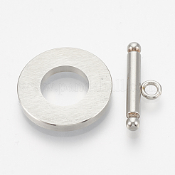 201ステンレススチールトグル留め具  エナメル  リング  ミックスカラー  リング：19.5x2mm  内径：10mm  バー：21x7x3mm  穴：2mm&nbsp;STAS-T037-06