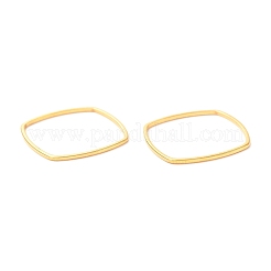 201 ステンレススチールリンクリング  菱形  ゴールドカラー  20x20x1mm&nbsp;STAS-C030-09C-G