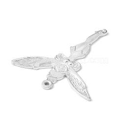 チベットスタイル妖精スプライトチャーム  ハロウィン  おとぎ話のキャラクター合金ペンダント  鉛フリー＆カドミウムフリー＆ニッケルフリー  ジュエリーにはアイデア  銀色のメッキ  約51mm長  46 mm幅  厚さ2mm  穴：1.5mm&nbsp;LS-LF8182Y-NFS