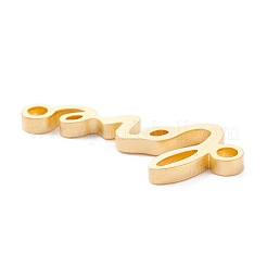 201ステンレススチールリンク  手動研磨  ワードラブPVD真空メッキ  18KGP本金メッキ  7x17x1.5mm  穴：1.4mm&nbsp;X-STAS-F231-096G