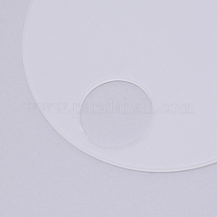 アクリルカラーパレット  塗装用品  フラットラウンド  ホワイト  100x2mm  穴：26mm&nbsp;AJEW-WH0152-43