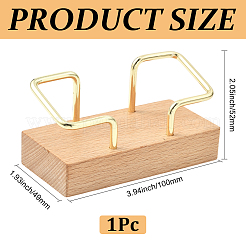 木製名刺ホルダー1個  合金名刺ホルダー  長方形  湯通しアーモンド  10x4.9x5.2cm&nbsp;ODIS-SP0001-09A