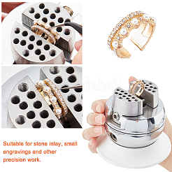 45＃スチールストーン象眼細工ホルダー  プラスチックパーツ  六角レンチ  プラチナ  14~82x6~78.5x4.5~78.5mm  21pc&nbsp;AJEW-WH0162-17