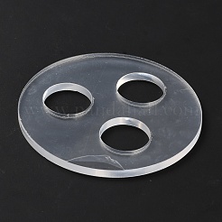 カスタムアクリルキャンドル芯ホルダー  透明  87x4mm  穴：23mm&nbsp;DIY-WH0430-793C