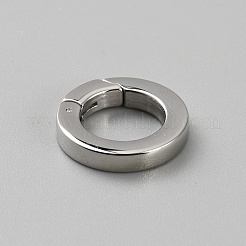 304ステンレス鋼スプリングゲートリング  リング  ステンレス鋼色  18x3.5mm&nbsp;FIND-WH0170-86A