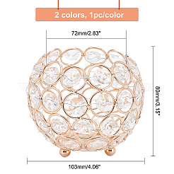 鉄キャンドルホルダー  完璧なホームパーティーの装飾  ミックスカラー  103x80mm  1pc /カラー  2個/セット&nbsp;AJEW-CA0001-23