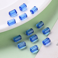 透明なアクリルビーズ  多面カット  ポリゴン  ブルー  9x5mm  穴：1.8mm  約3496個/500g&nbsp;TACR-S154-27B-86