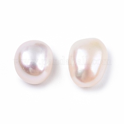 天然バロックケシパールビーズ  淡水パールビーズ  穴がない  ナゲット  貝殻色  8~10x7.5x7.5mm&nbsp;PEAR-N020-P14