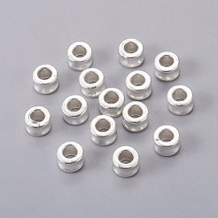 チベット風合金ヨーロピアンビーズ  大穴ビーズ  バレル  銀  8x5.5mm  穴：4mm&nbsp;K0PCJ022