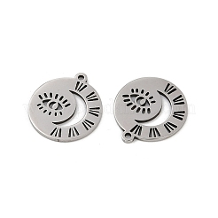ステンレスペンダント201個  レーザー切断  ナザールボンジュウのチャーム  ステンレス鋼色  16x14x1mm  穴：1mm&nbsp;STAS-U052-02A-P