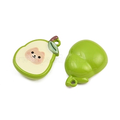 焼付塗装亜鉛合金ペンダント  クマの形をしたチャームが付いた洋ナシ  淡い茶色  19.5x14x6mm  穴：1.2mm&nbsp;AL-CBA032C-01A