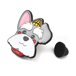 エナメルピン  バックパック用合金ラペルピンバック  犬  31.5x33mm&nbsp;LS-JEWB-I056-02EB-05
