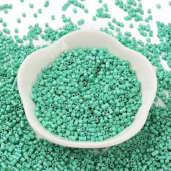焼付塗装ガラスシードビーズ  シリンダー  ミディアムアクアマリン  2x1.5mm  穴：1mm  約50398個/ポンド&nbsp;SEED-S042-05B-60