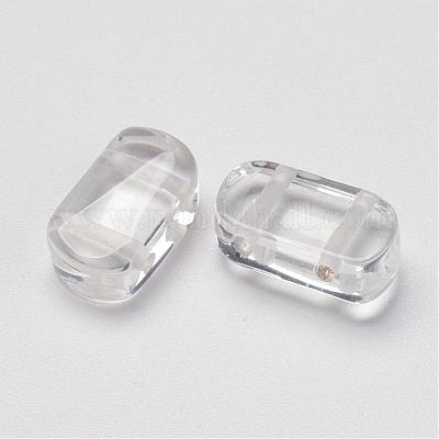 天然水晶のマルチ連リンク  水晶  長方形  16x9x6mm  穴：2mm&nbsp;G-P265-05-1