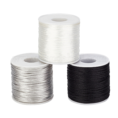 ナイロン糸  ミックスカラー  2.5mm  約35m /ロール  3色  1ロール/カラー  3rolls&nbsp;NWIR-PH0001-58-1