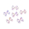 UV Plating Acrylic Cabochons, Iridescent, Bowknot, 7x10x3mm