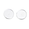 Brass Ear Studs Settings, Silver Color Plated, Tray: 12mm, 12mm, Pin: 0.7mm