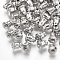 Brass Ear Nuts, Earring Backs, with silicon, Real Platinum Plated, 6x5mm